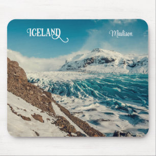Custom Text Solheimajokull, Iceland Mouse Mat