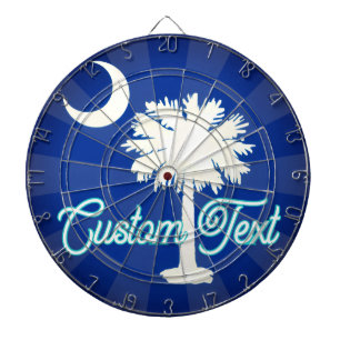 Custom Text SOUTH CAROLINA Flag Design Dartboard