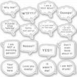 Custom Text Speech & Thought Bubble Scrapbooking<br><div class="desc">Add funny or cute captions to your photos or scrapbooking projects with these speech and thought bubble stickers with fully customisable text.</div>