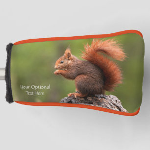 Custom Text Squirrel Golf Head Cover
