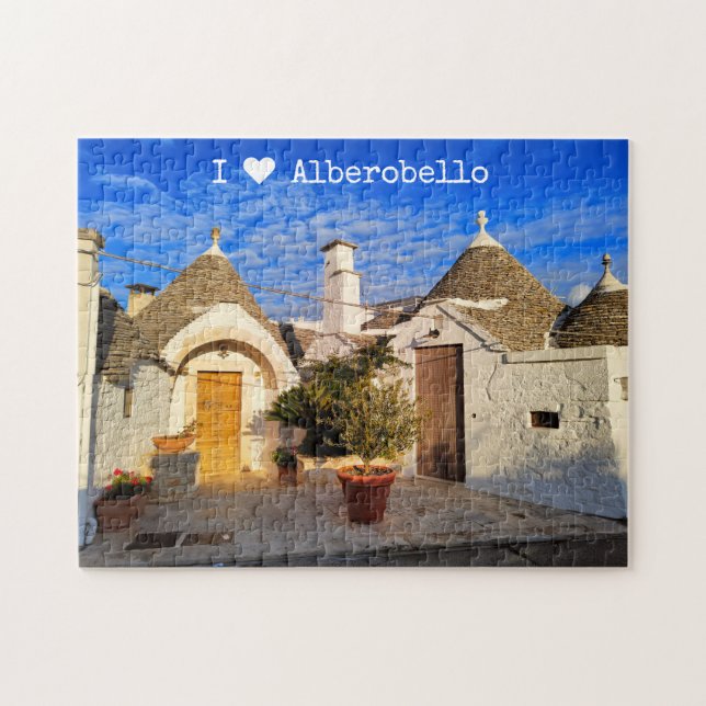 Custom text, stunning town of Alberobello, Puglia  Jigsaw Puzzle (Horizontal)