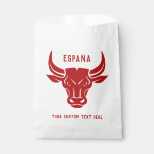 Custom Text Stylised Bull Favour Bags