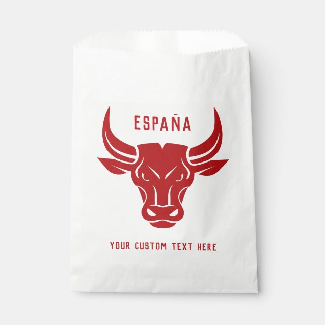Custom Text Stylised Bull Favour Bags (Front)