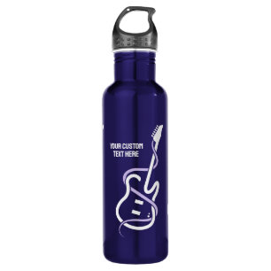 Custom Text Stylised Guitar 710 Ml Water Bottle