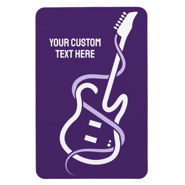 Custom Text Stylised Guitar Magnet (Vertical)