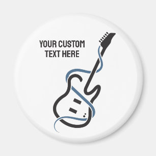 Custom Text Stylised Guitar Magnet
