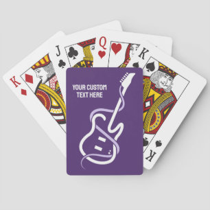 Custom Text Stylised Guitar Playing Cards