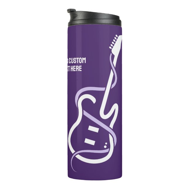 Custom Text Stylised Guitar Thermal Tumbler (Rotated Right)