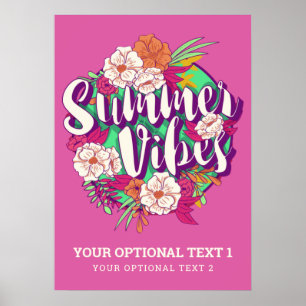 Custom Text Summer Vibes Poster