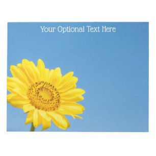 Custom text Sunflower Notepad