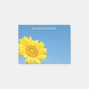Custom text Sunflower Post-it Notes