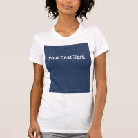 Custom Text T-Shirt with Faux Blue Jeans Design