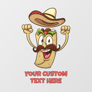 Custom Text Taco Party Window Cling