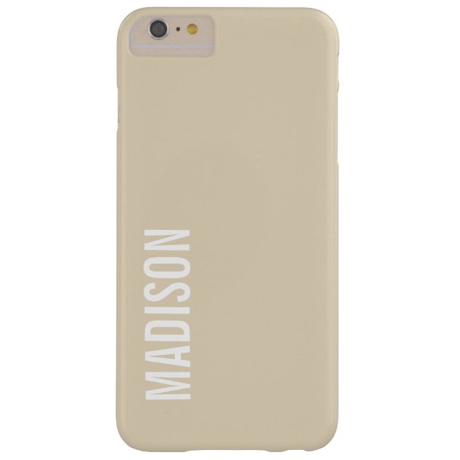 Custom Text  / Tan Case-Mate iPhone Case (Back)