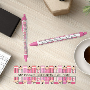 Custom Text Teacher Black Ink Pen