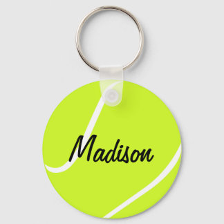 Custom Text Tennis Ball Key Chains
