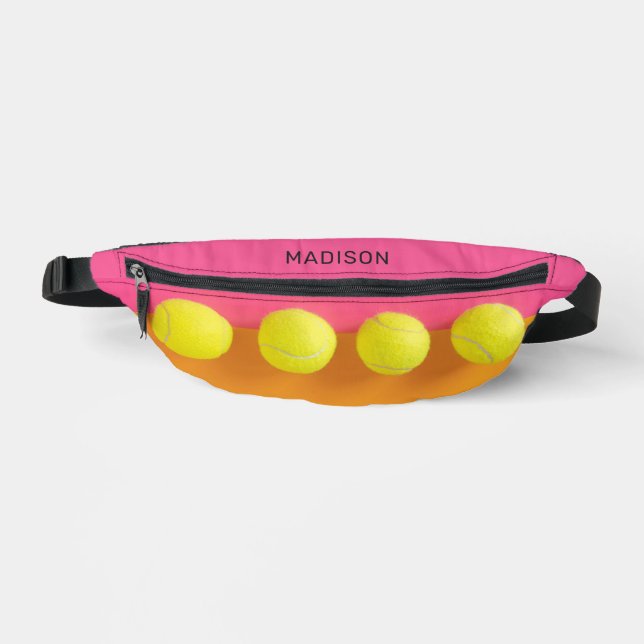 Custom Text Tennis Balls Bum Bags (Front)