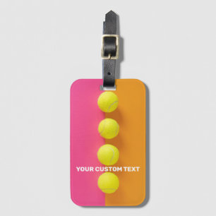 Custom Text Tennis Balls Luggage Tag