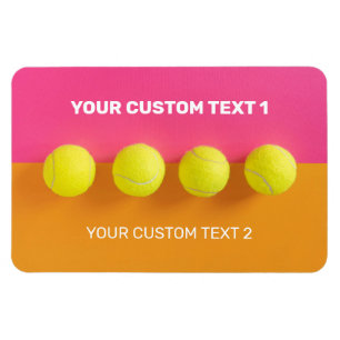 Custom Text Tennis Balls Magnet