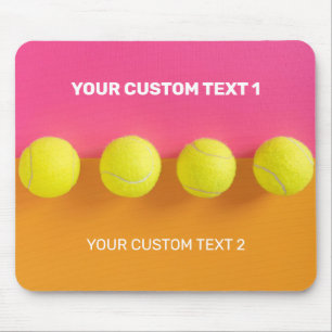 Custom Text Tennis Balls Mouse Mat