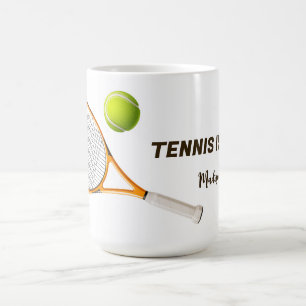 Custom Text Tennis Coffee Mug
