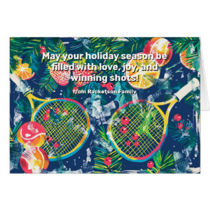 🎾🎄Custom text, Tennis Festive Tennis Fun! 