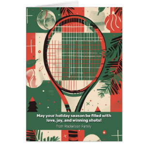🎾🎄Custom text, Tennis Holiday Tennis Cheer