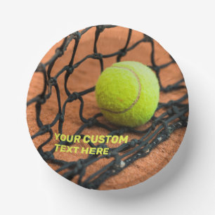 Custom Text Tennis Paper Plate