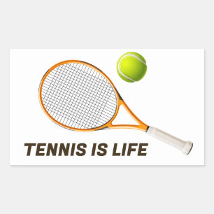 Custom Text Tennis Rectangular Sticker
