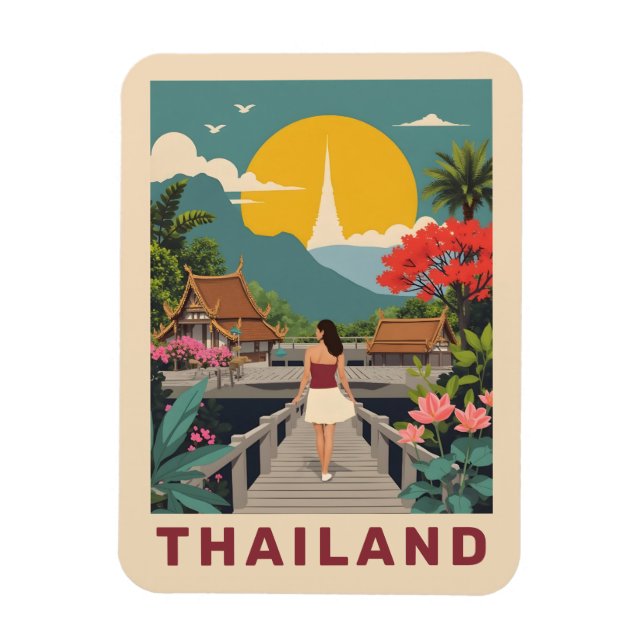 Custom Text Thailand Magnet (Vertical)
