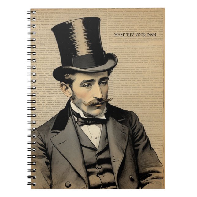 CUSTOM TEXT : The Gentleman | Notebook Journal (Front)