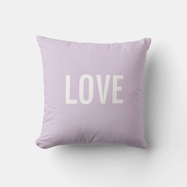 Custom Text Throw Pillows Template | LOVE (Front)