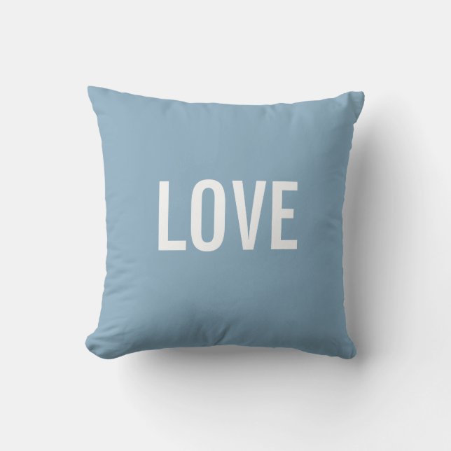 Custom Text Throw Pillows Template | LOVE (Front)