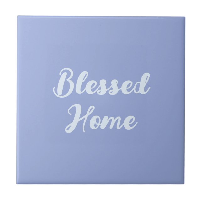 Custom text to Mediterranean blue frame and lemons Tile (Front)