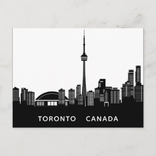 Custom text Toronto Silhouette postcard