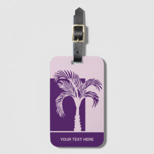 Custom Text Tropical Palm Tree Luggage Tag