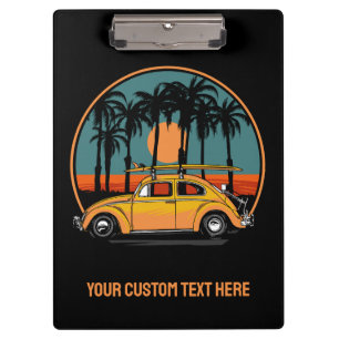 Custom Text Tropical Sunset Clipboard