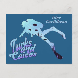 Custom Text Turks and Caicos Diving Postcard