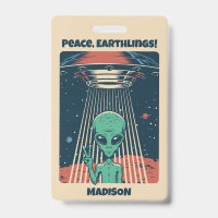 Custom Text UFO Alien