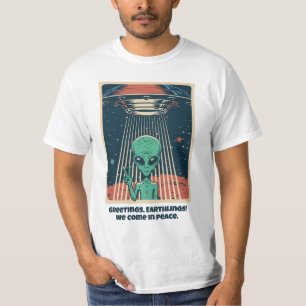 Custom Text UFO Alien T-Shirt