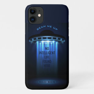 Custom text UFO Spaceship phone casees Case-Mate iPhone Case