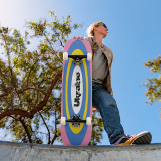 Custom Text Ukrainian Surf Ovals Skateboard