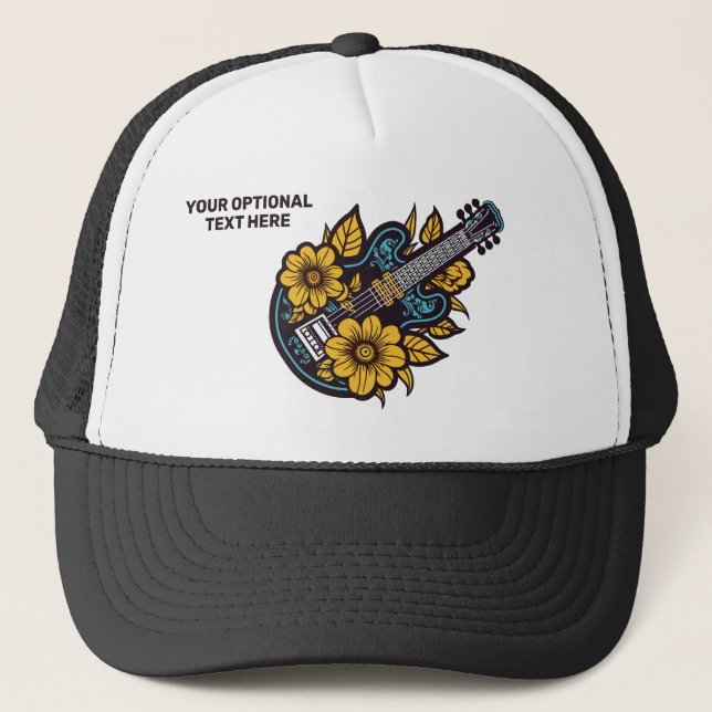 Custom Text Ukulele Trucker Hat (Front)
