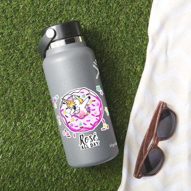 Custom Text Unicorn Dab Pose Pink Doughnut Sprinkl (HydroFlask Insitu)