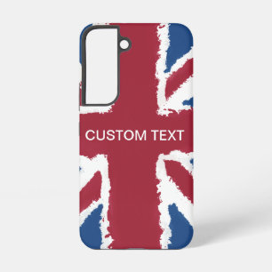 Custom Text Union Jack Flag Art by Heva Weva  Samsung Galaxy Case
