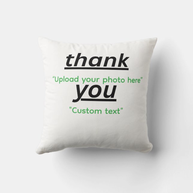 Custom Text & Upload Your Photo Personalized Cushion (Back)