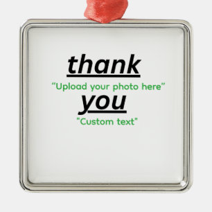 Custom Text & Upload Your Photo Personalized Metal Tree Decoration