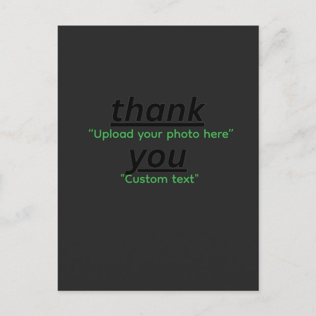 Custom Text & Upload Your Photo Personalized Postcard (Front)