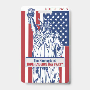 Custom text USA Independence Party badges ID Badge