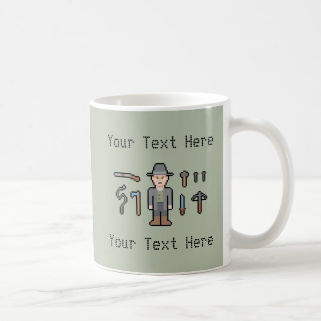 Custom Text Vampire Hunter Coffee Mug (Right)
